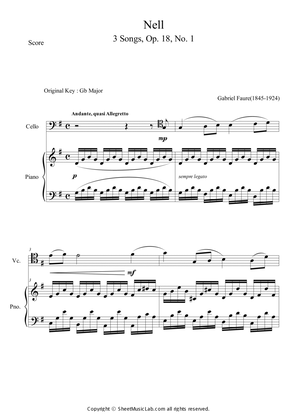 Nell of 3 Songs, Op. 18, No. 1