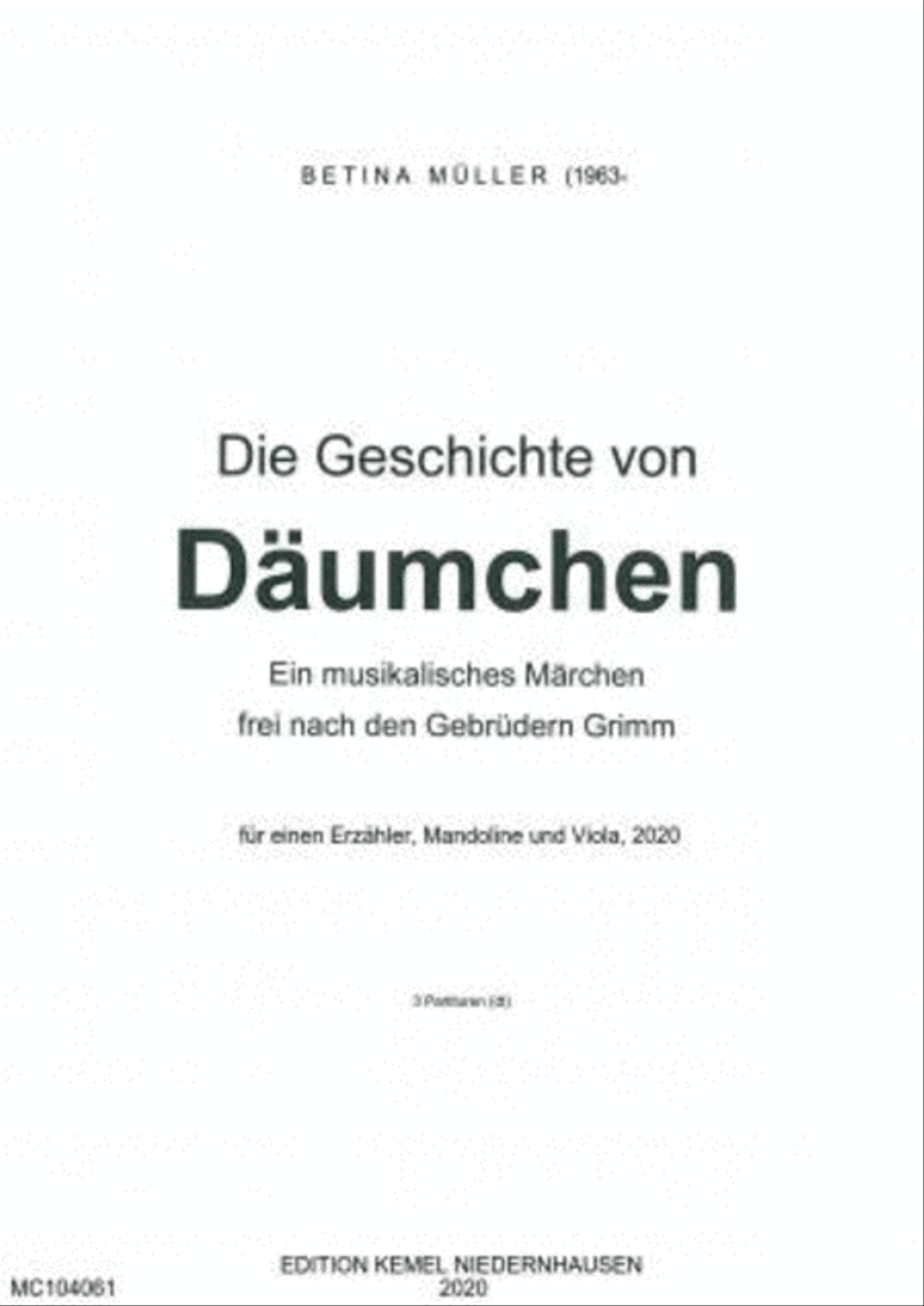 Die Geschichte von Däumchen Voice scores gallery preview page 1