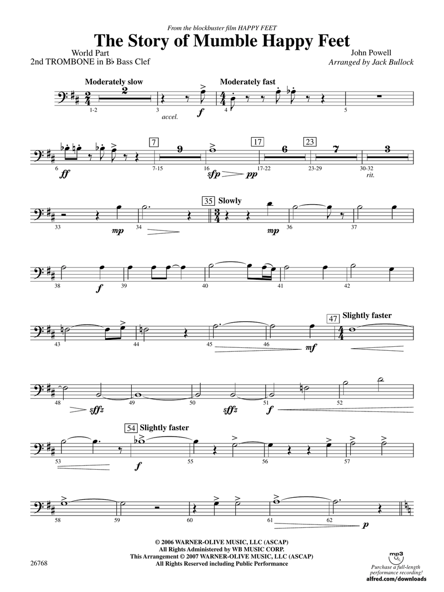 The Story of Mumble Happy Feet: (World Part) 2nd B-flat Trombone B.C.