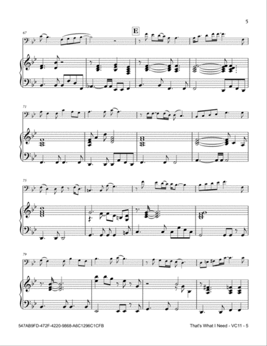 That's What I Need Piano scores gallery preview page 5