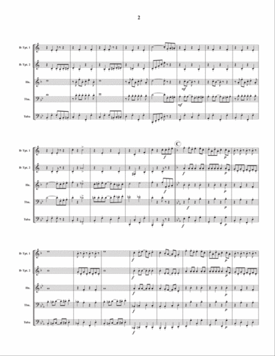 Bob's Chili Rag Brass Quintet scores gallery preview page 3