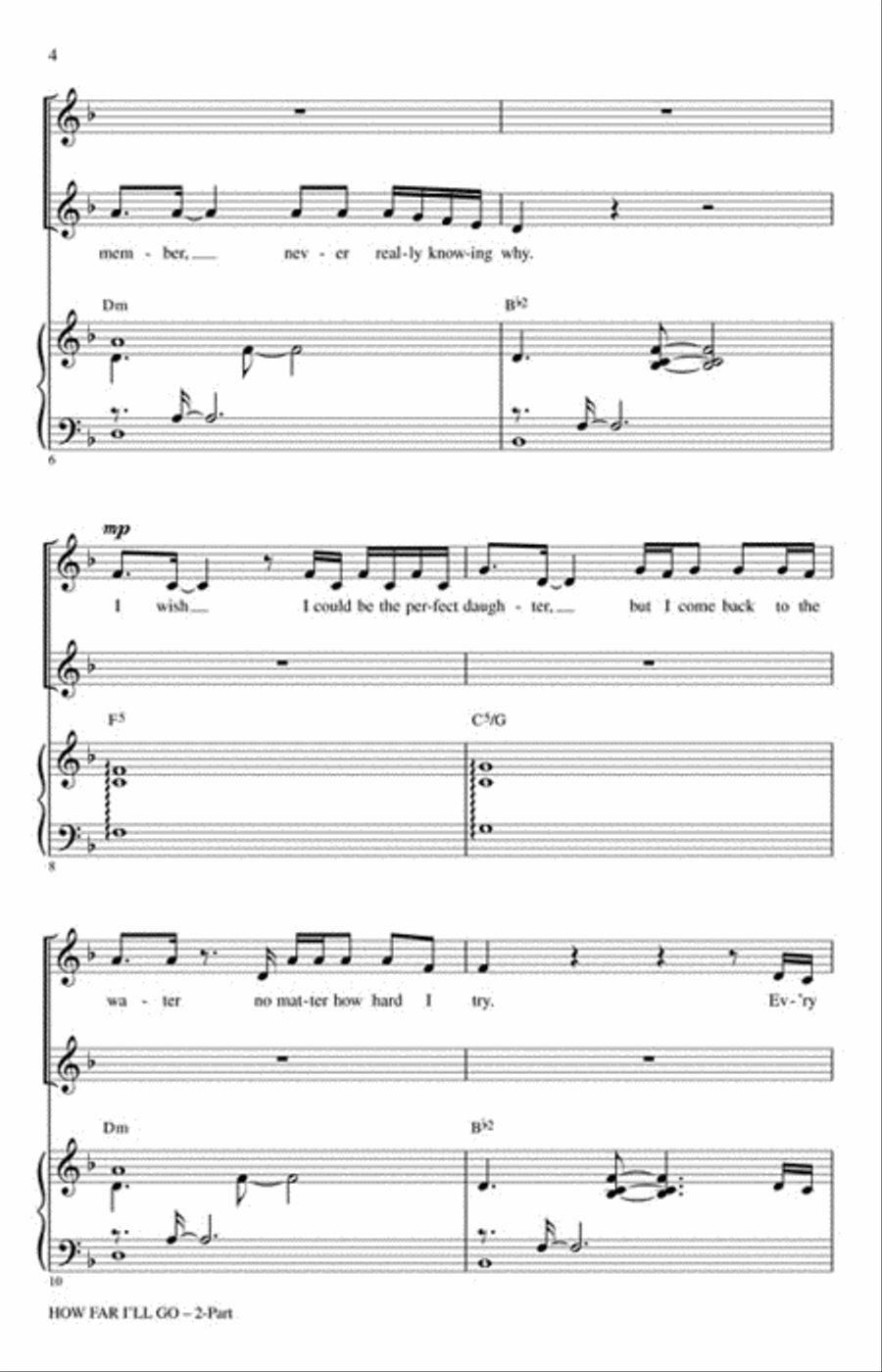 How Far I'll Go 2-Part scores gallery preview page 3