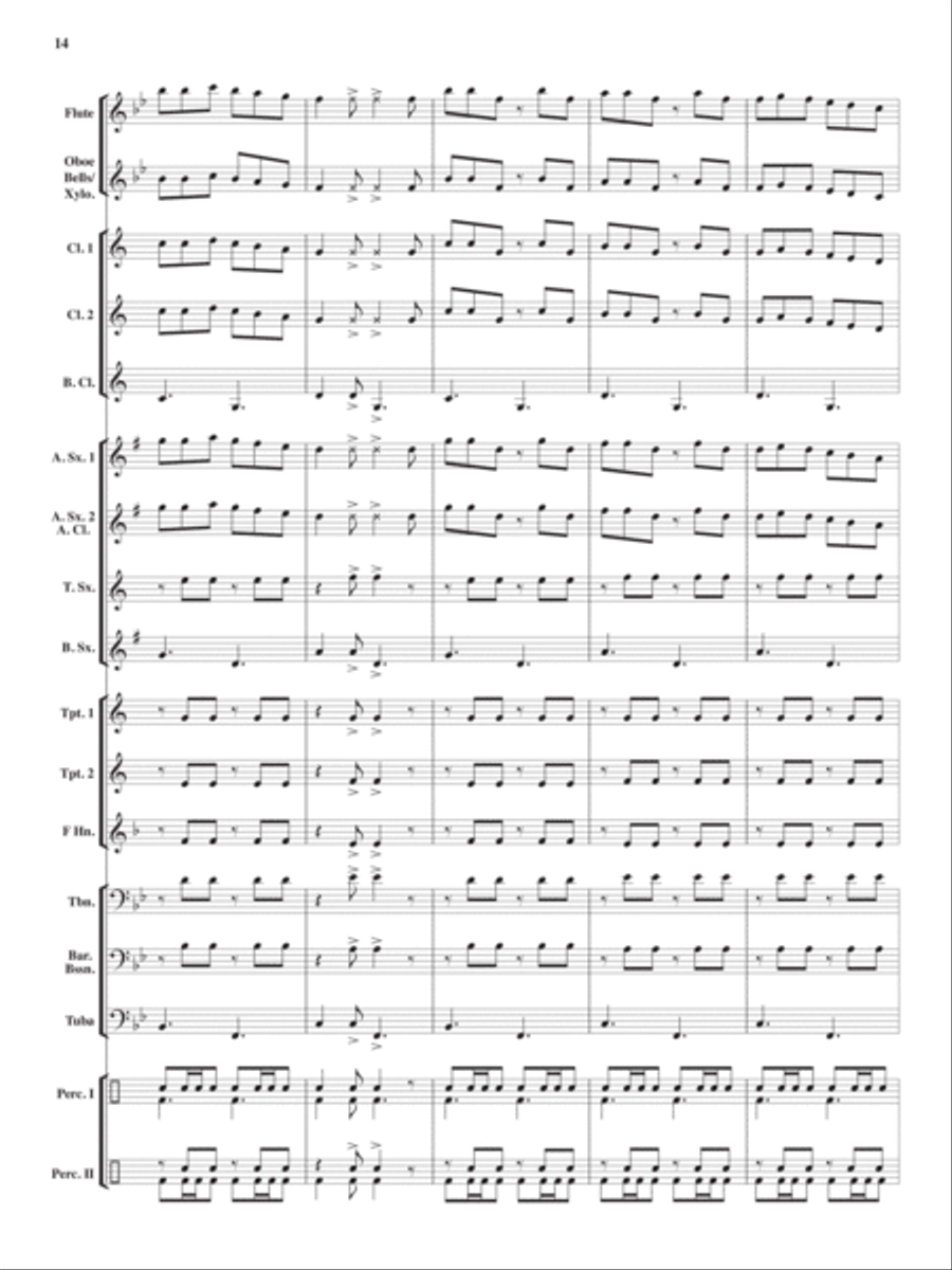 El Toro Rojo Grande Concert Band scores gallery preview page 13