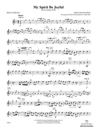 My Spirit Be Joyful (from Cantata No. 146): Solo 1st Violin
