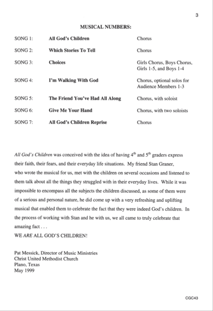 All God's Children (Score) Unison Choir scores gallery preview page 2