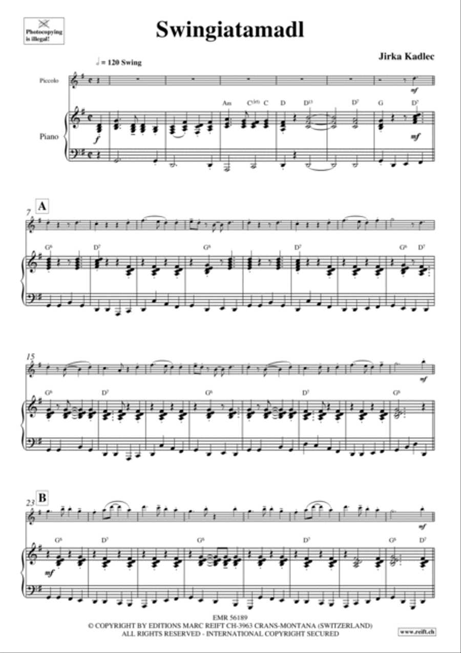 Swingiatamadl Piccolo scores gallery preview page 4
