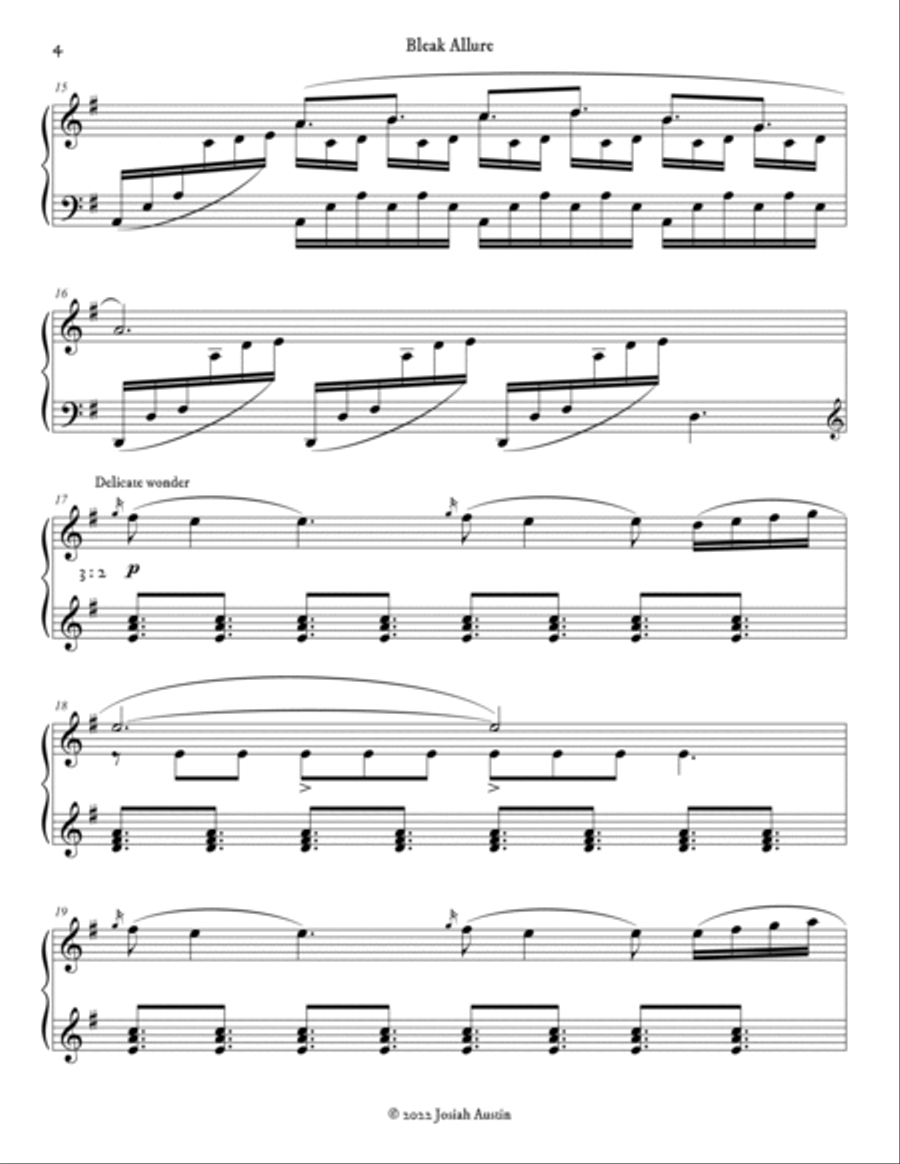 Bleak Allure Piano Solo scores gallery preview page 5