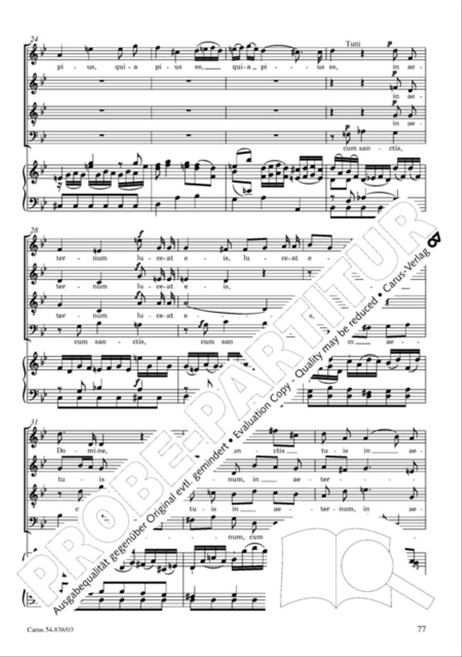 Requiem in B 4-Part scores gallery preview page 82