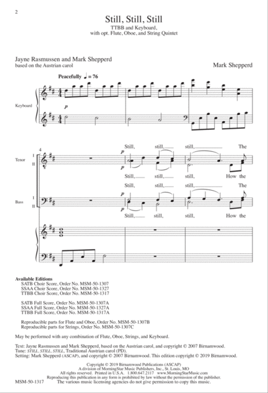 Still, Still, Still TTBB scores gallery preview page 2