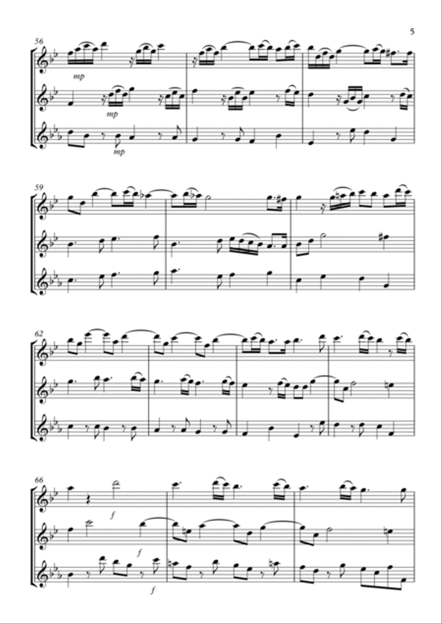 Sonata No.9 Woodwind Trio scores gallery preview page 5