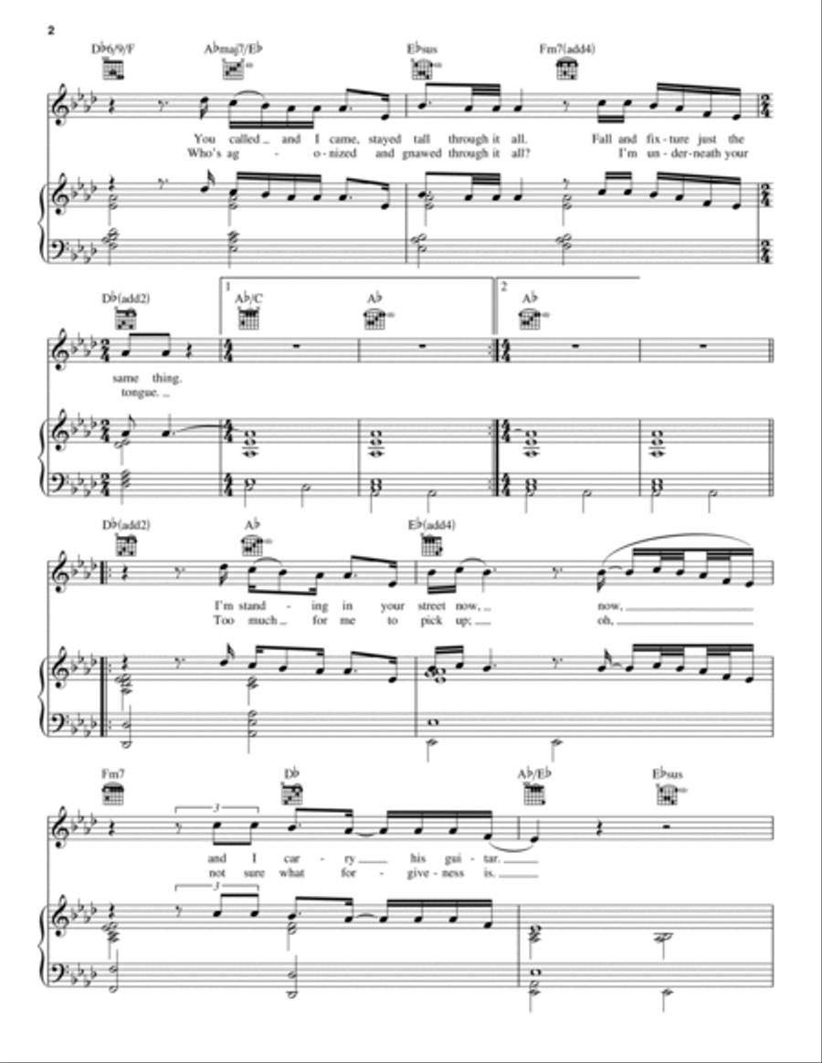 8 (circle) Piano, Vocal, Guitar scores gallery preview page 2