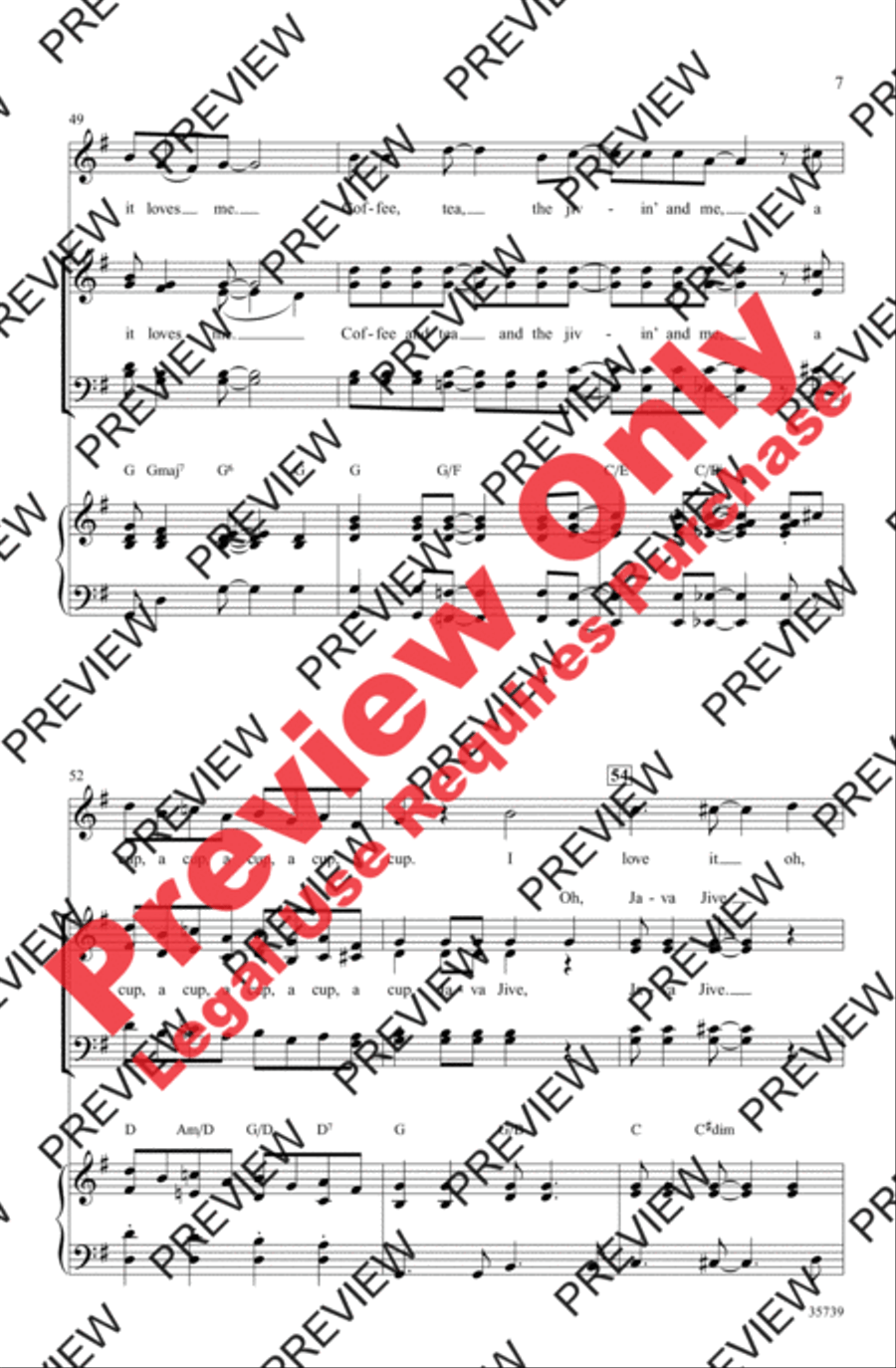 Java Jive 4-Part scores gallery preview page 7