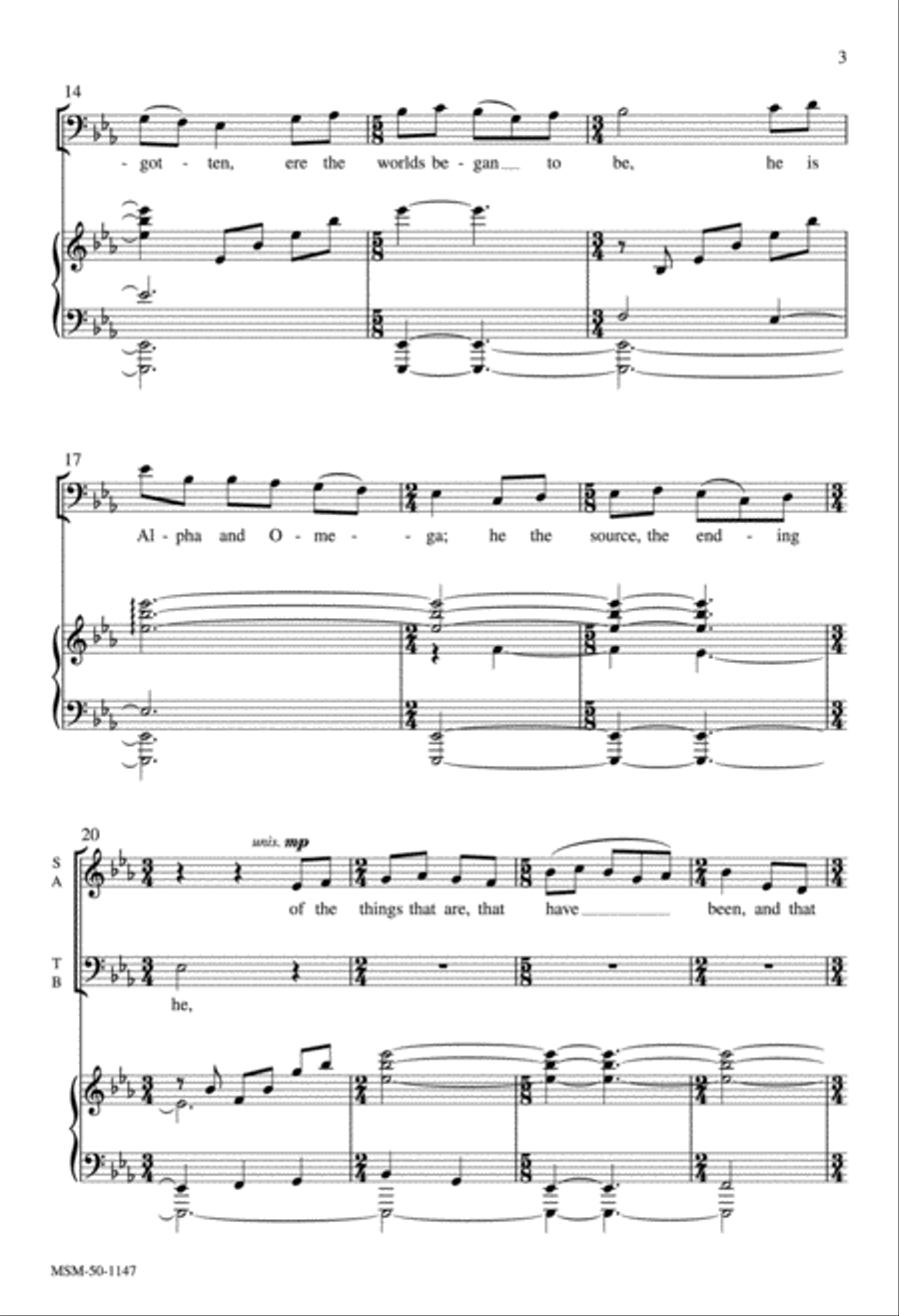 Of the Father's Love Begotten (Downloadable Choral Score)