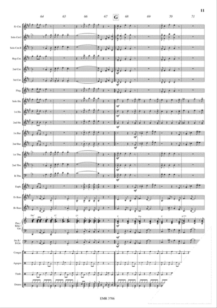 Salsa Sensation Brass Band scores gallery preview page 12