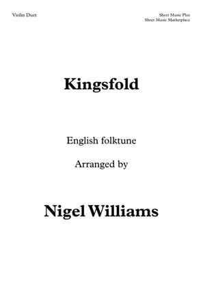 Book cover for Kingsfold, an English Folk Tune, for Violin Duet