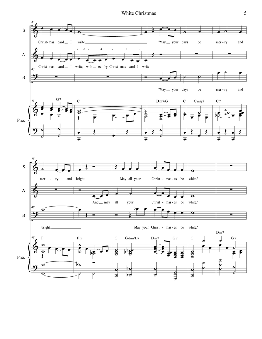 White Christmas 3-Part scores gallery preview page 5