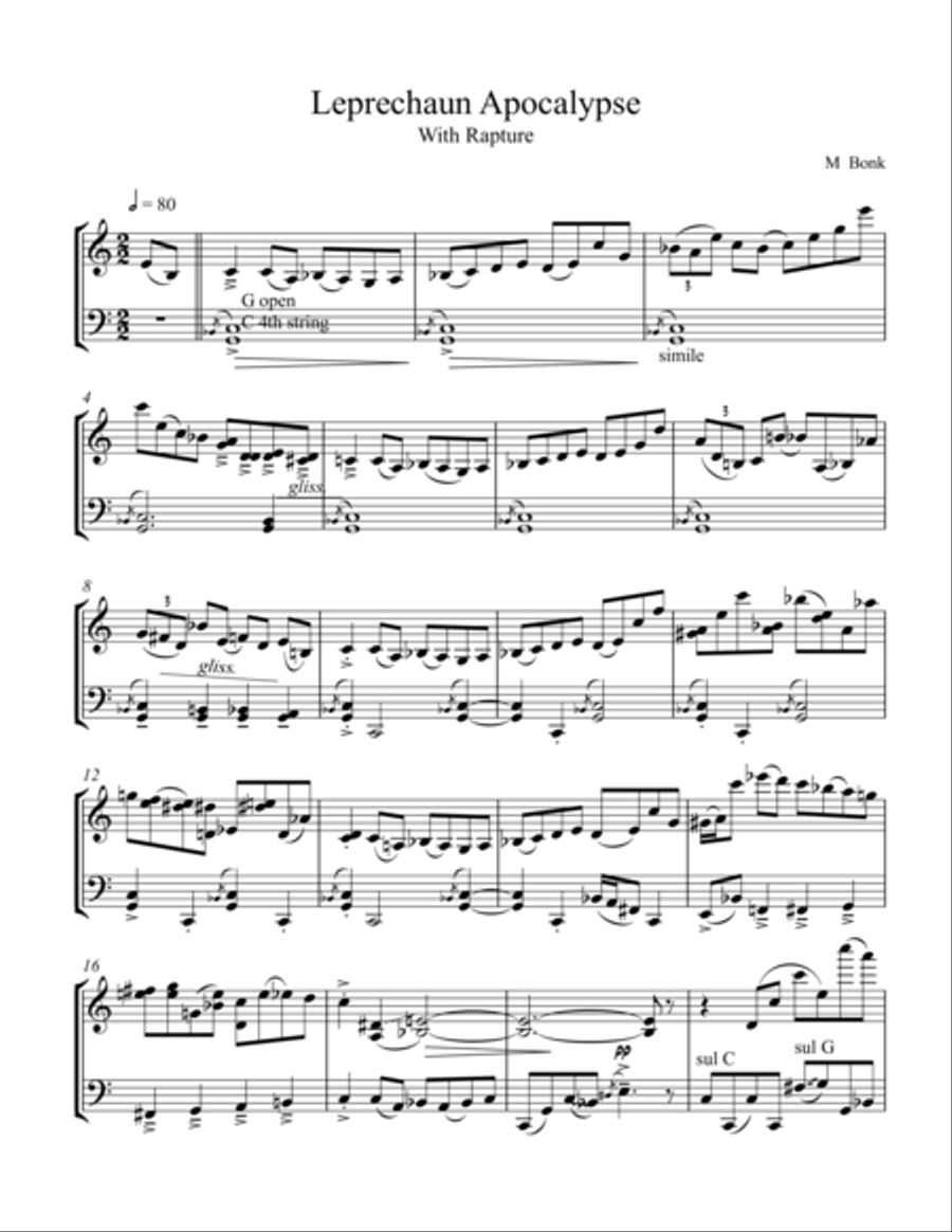 Leprechaun Apocalypse With Rapture String Duet scores gallery preview page 1