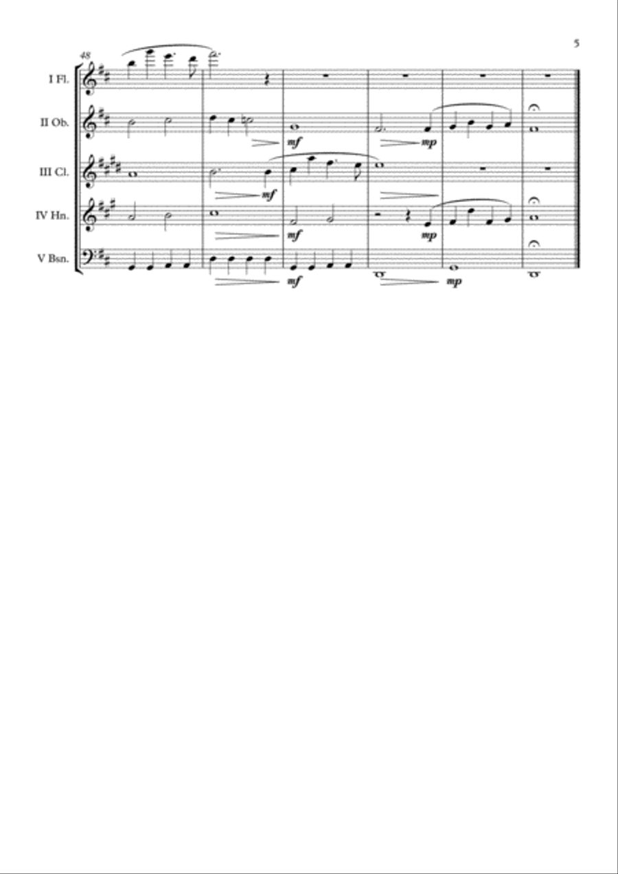 Once Upon A Time In The West from the Paramount Picture ONCE UPON A TIME IN THE WEST Woodwind Quintet scores gallery preview page 6