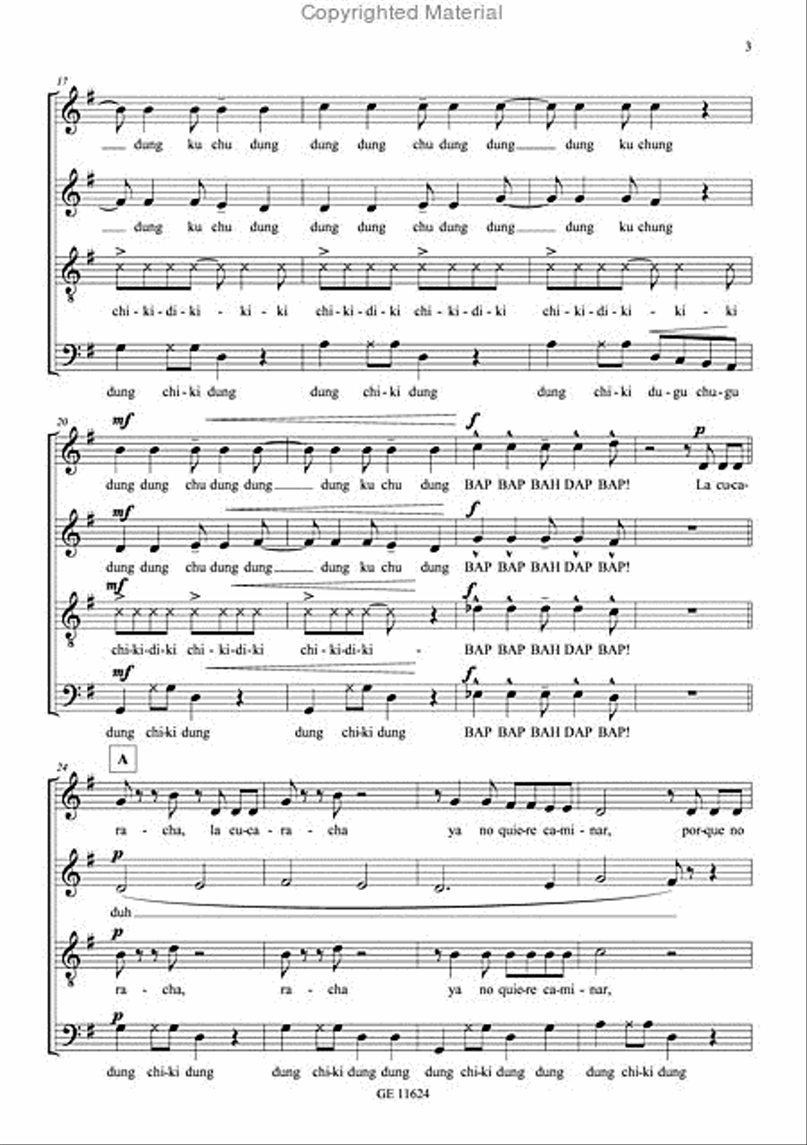 La cucaracha Divisi scores gallery preview page 4