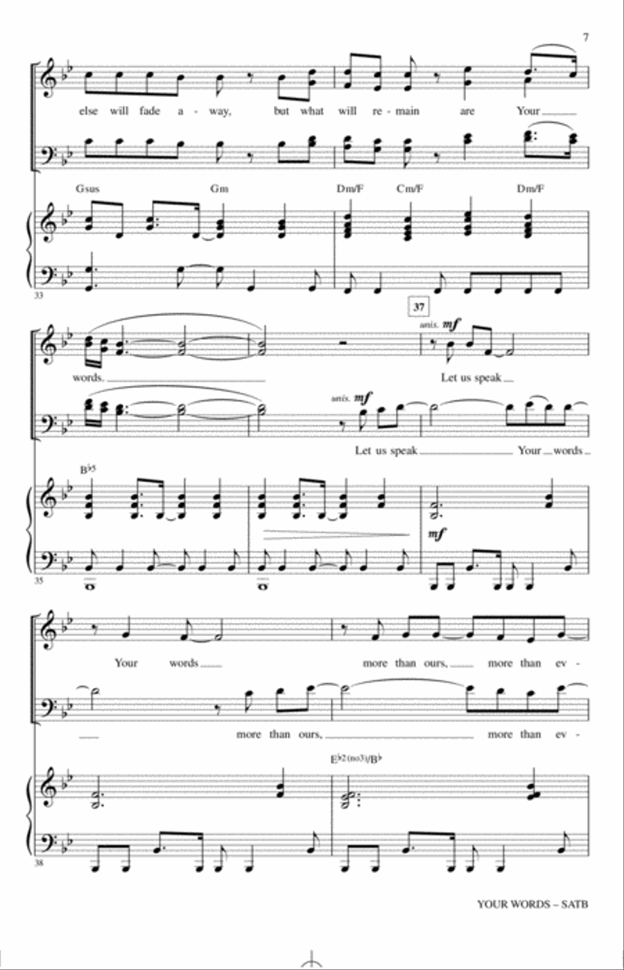 Your Words 4-Part scores gallery preview page 6