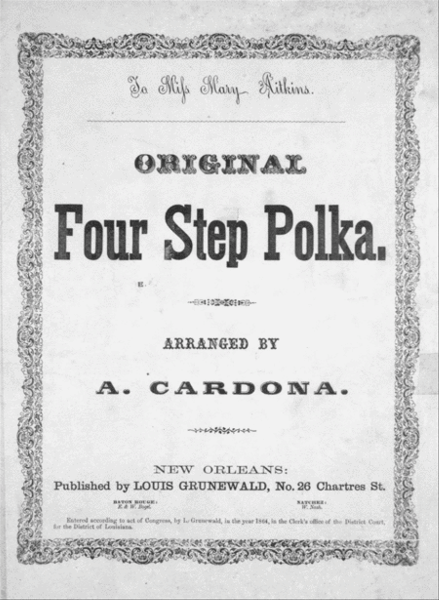 Original Four Step Polka Piano Solo scores gallery preview page 1