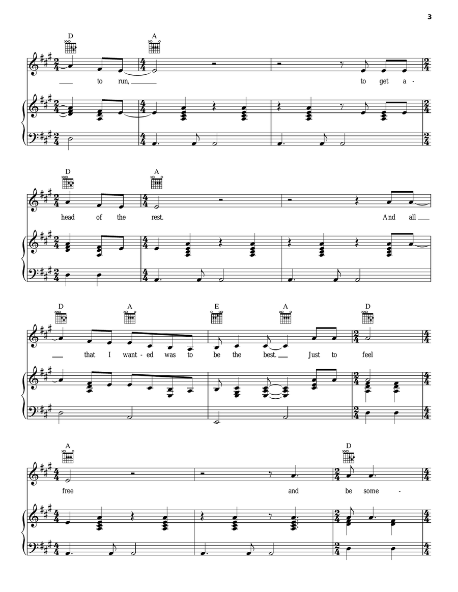 Born To Run Born To Run Piano, Vocal, Guitar scores gallery preview page 3