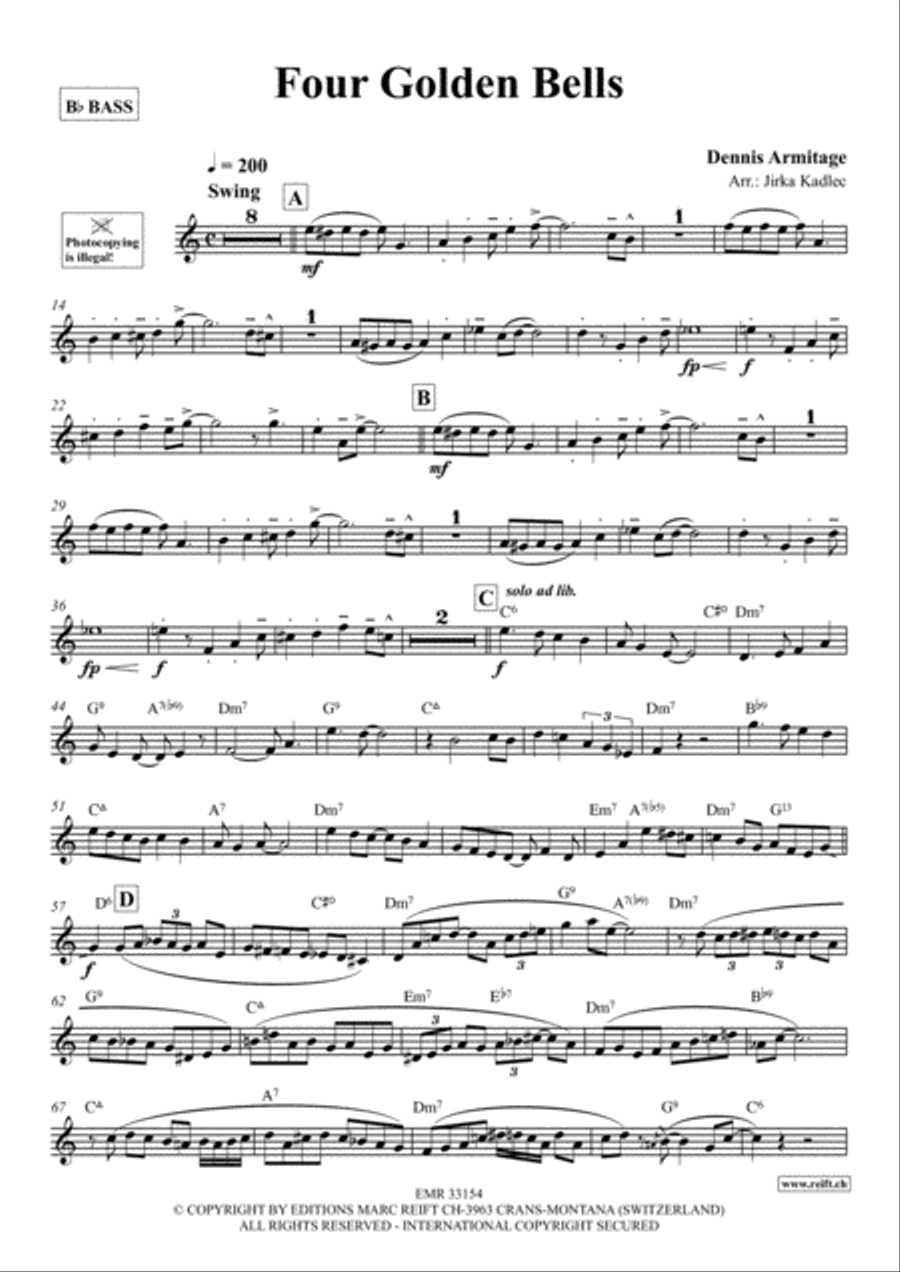 Four Golden Bells Piano Accompaniment scores gallery preview page 2
