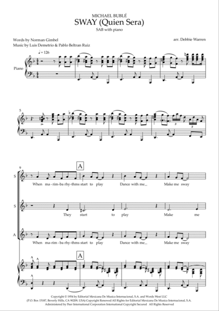 Sway (quien Sera) SSA scores gallery preview page 2