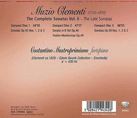 Volume 6: Complete Sonatas: Late So