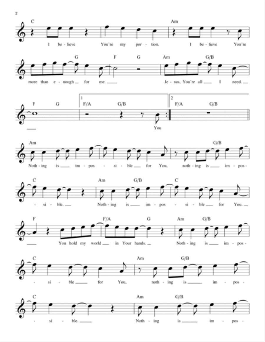 Healer Piano scores gallery preview page 2
