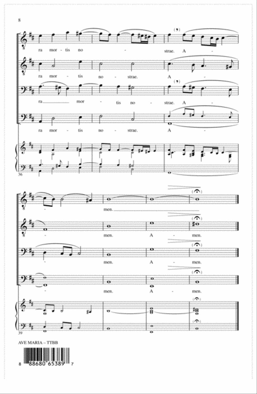 Ave Maria TTBB scores gallery preview page 6