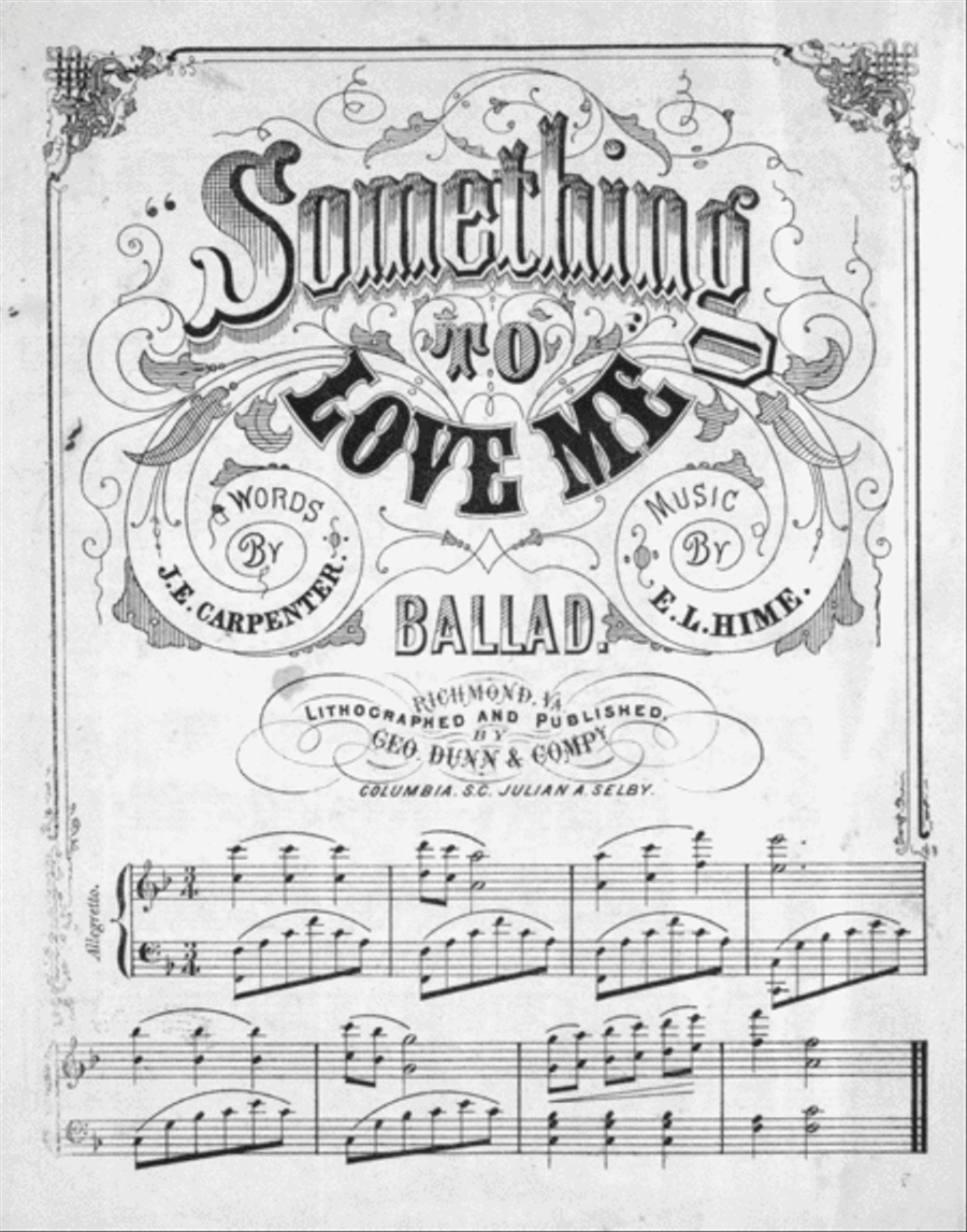 Something to Love Me. Ballad Voice scores gallery preview page 1