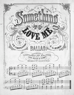 Book cover for Something to Love Me. Ballad