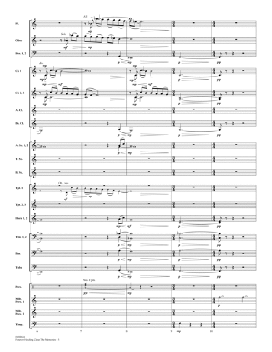 Forever Holding Close the Memories - Full Score Score scores gallery preview page 4