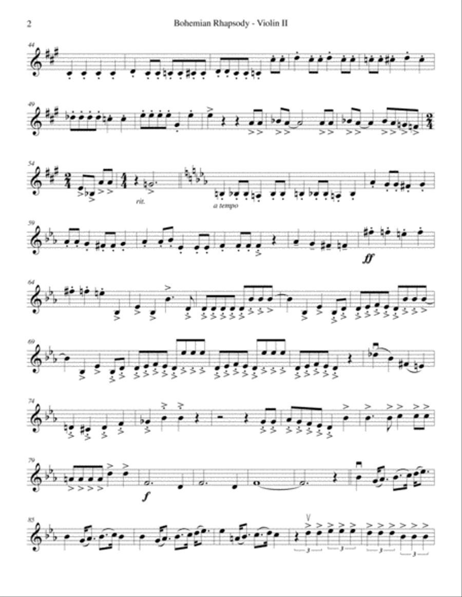 Bohemian Rhapsody Bohemian Rhapsody String Quintet scores gallery preview page 5