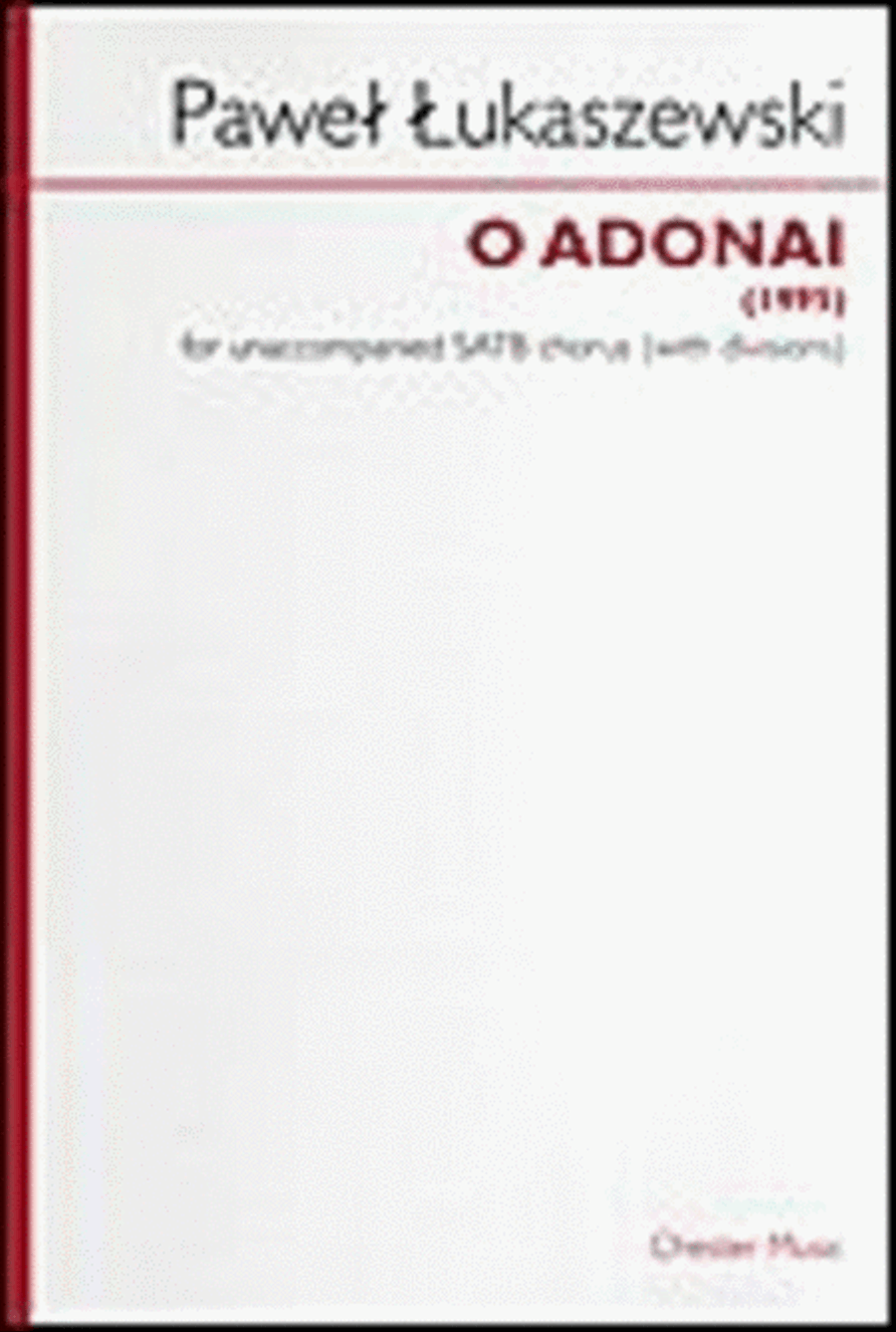 O Adonai O Adonai 4-Part scores gallery preview page 1