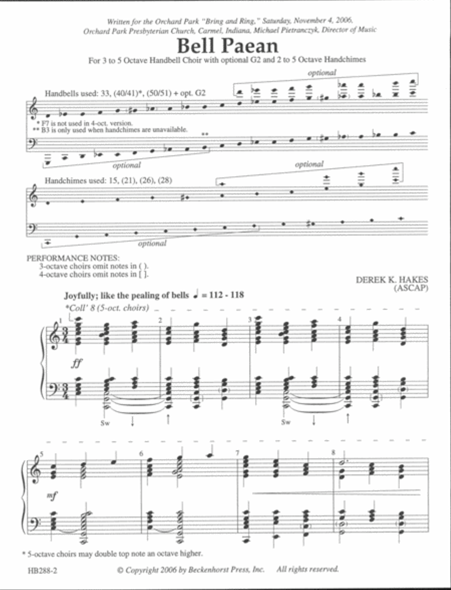 Bell Paean 5-Octaves scores gallery preview page 2