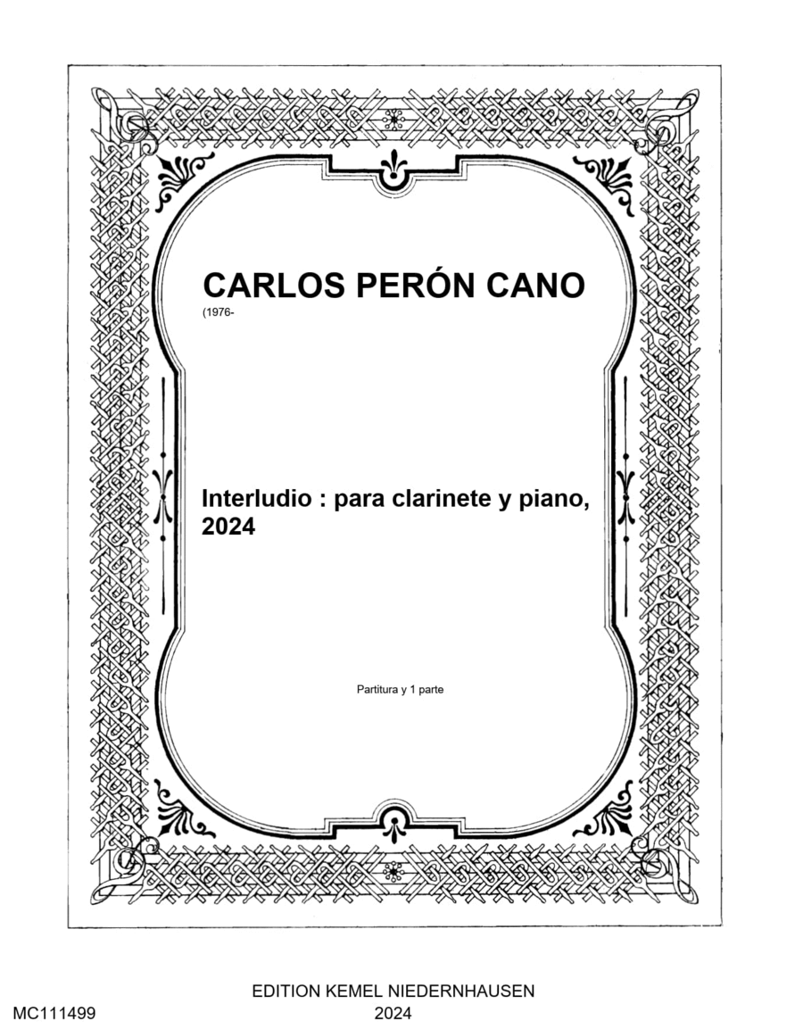 Interludio Clarinet scores gallery preview page 1