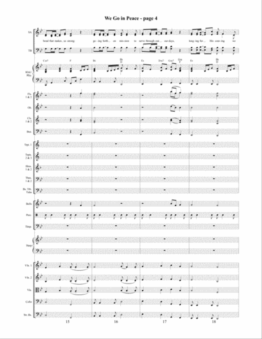 We Go in Peace 4-Part scores gallery preview page 5
