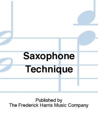 Book cover for Saxophone Technique