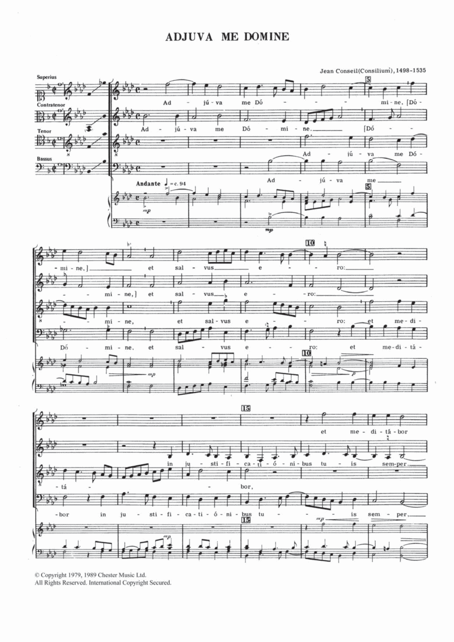 Adjuva Me Domine Choir - Digital Sheet Music