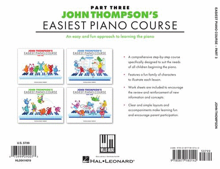 John Thompson's Easiest Piano Course – Part 3 – Book/Audio