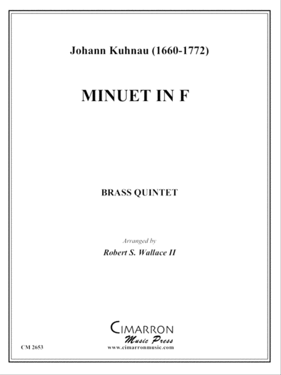 Minuet in F Brass Quintet scores gallery preview page 1