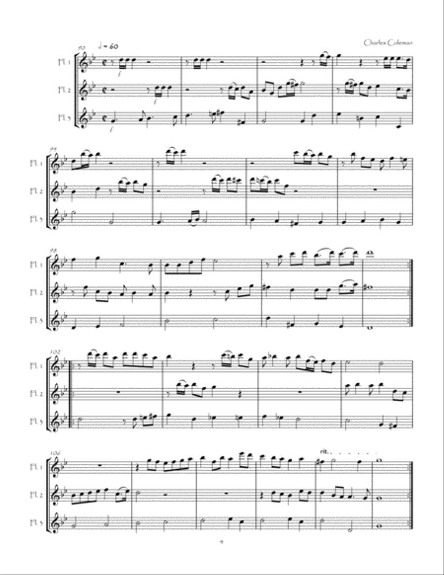 Six Airs from the Renaissance Period for Flute Trio Six Airs from the Renaissance Period for Flute Trio Flute Trio scores gallery preview page 5