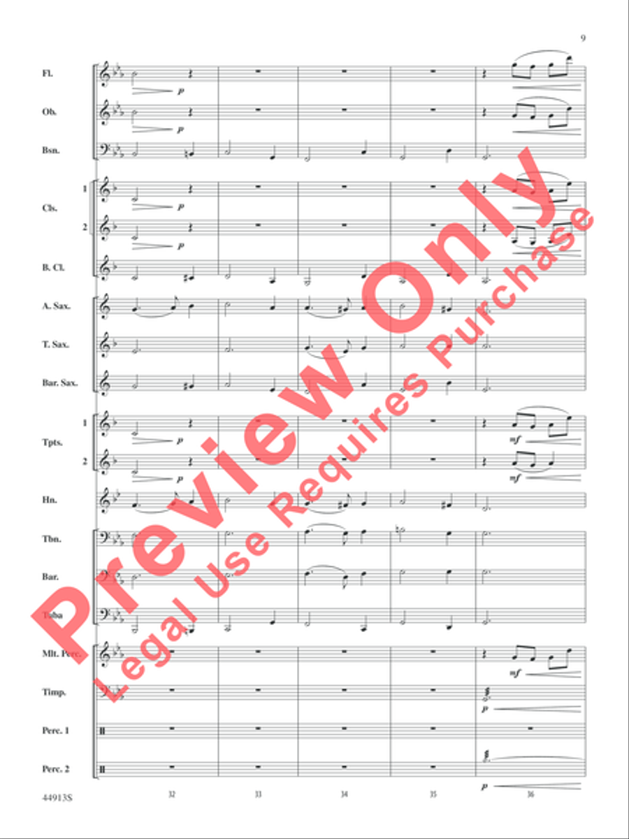 Midnight Carols Concert Band scores gallery preview page 9