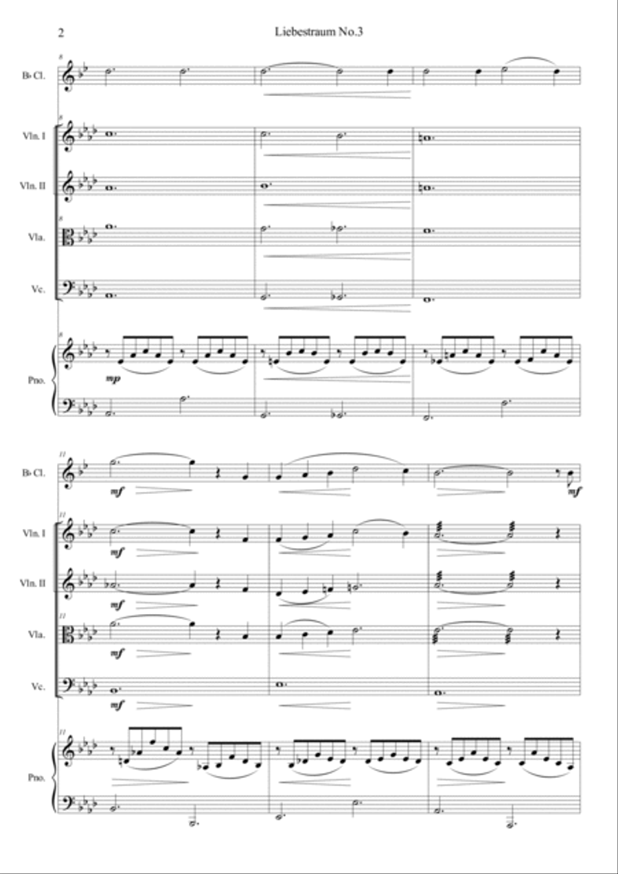 Liebestraum, S.541 No.3 Orchestra scores gallery preview page 2