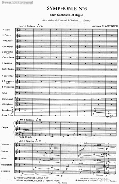Symphonie No.6 (organ & Orchestra)