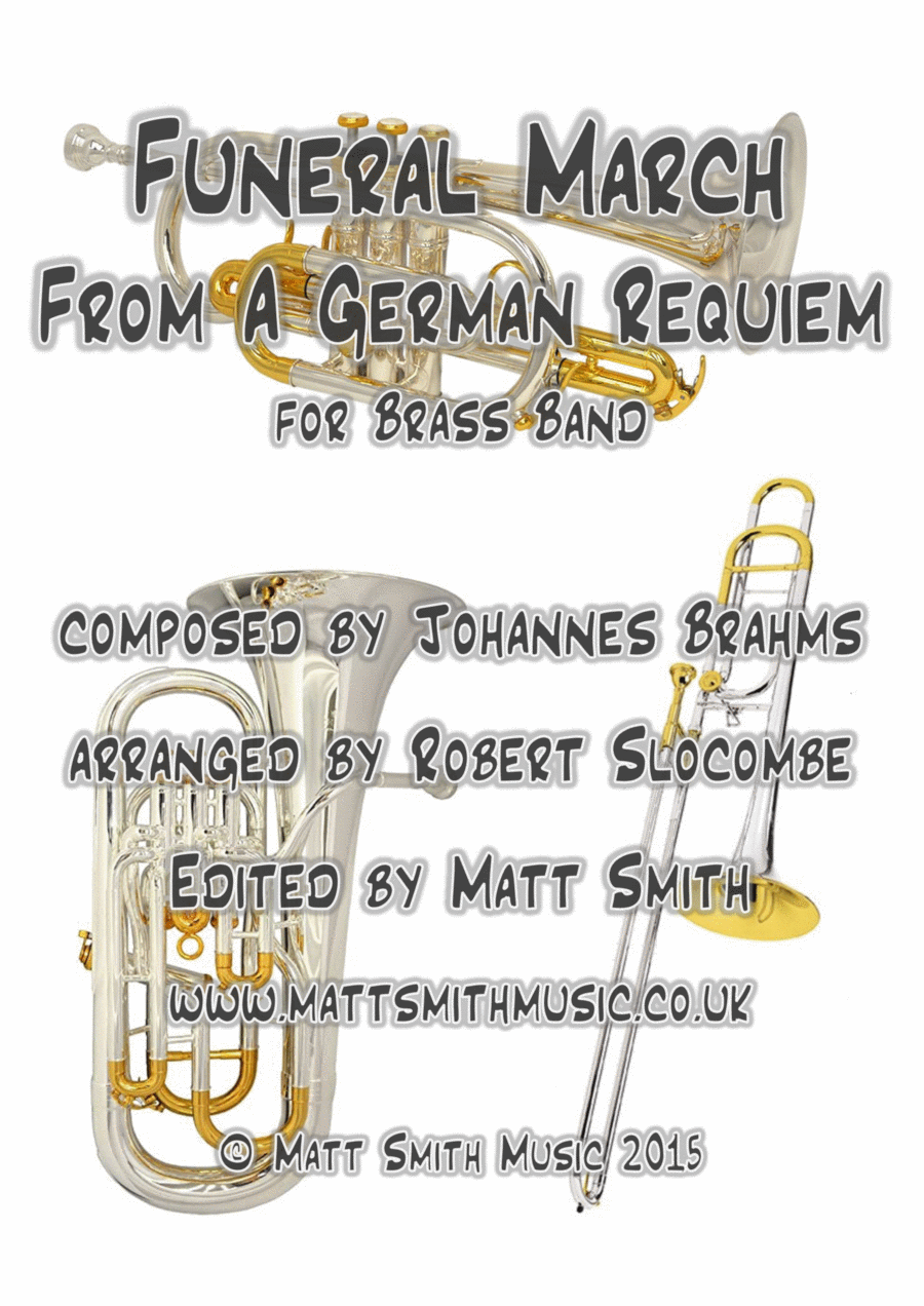 Funeral March from A German Requiem by Brahms - BRASS BAND Brass Band scores gallery preview page 1