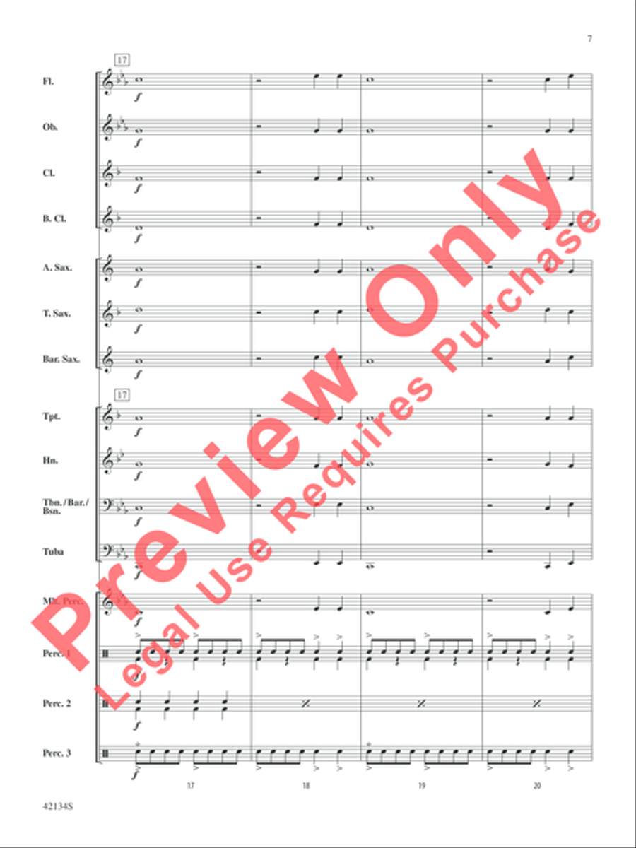 Warp Speed Concert Band scores gallery preview page 11