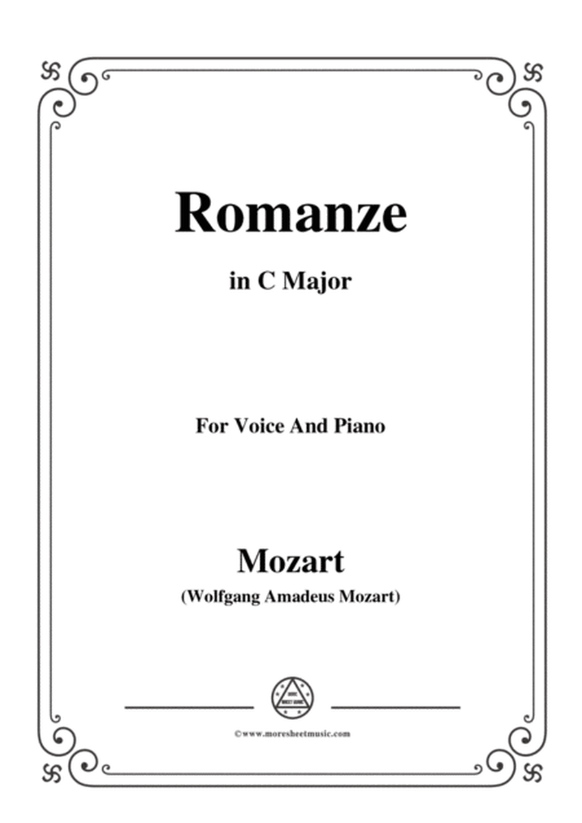 Mozart-Romanze,in C Major,for Voice and Piano image number null